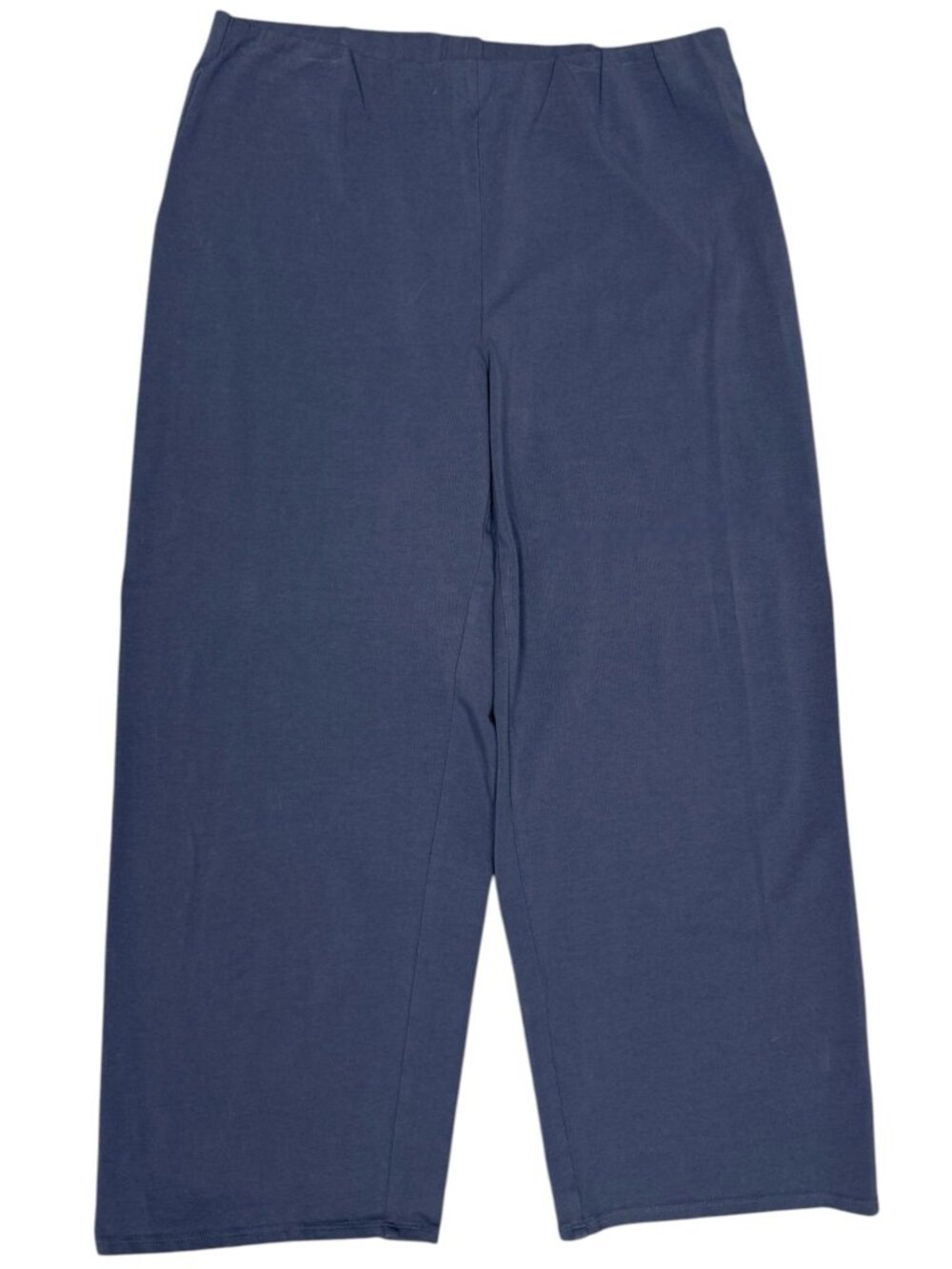 EILEEN FISHER Women's EUC‎ Pull-On Wide Leg Organic Cotton Jersey Pants Navy | M